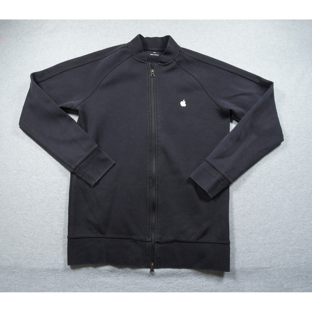 Apple Jacket Mens Medium Black Full Zip Employee Technology Computer Adult